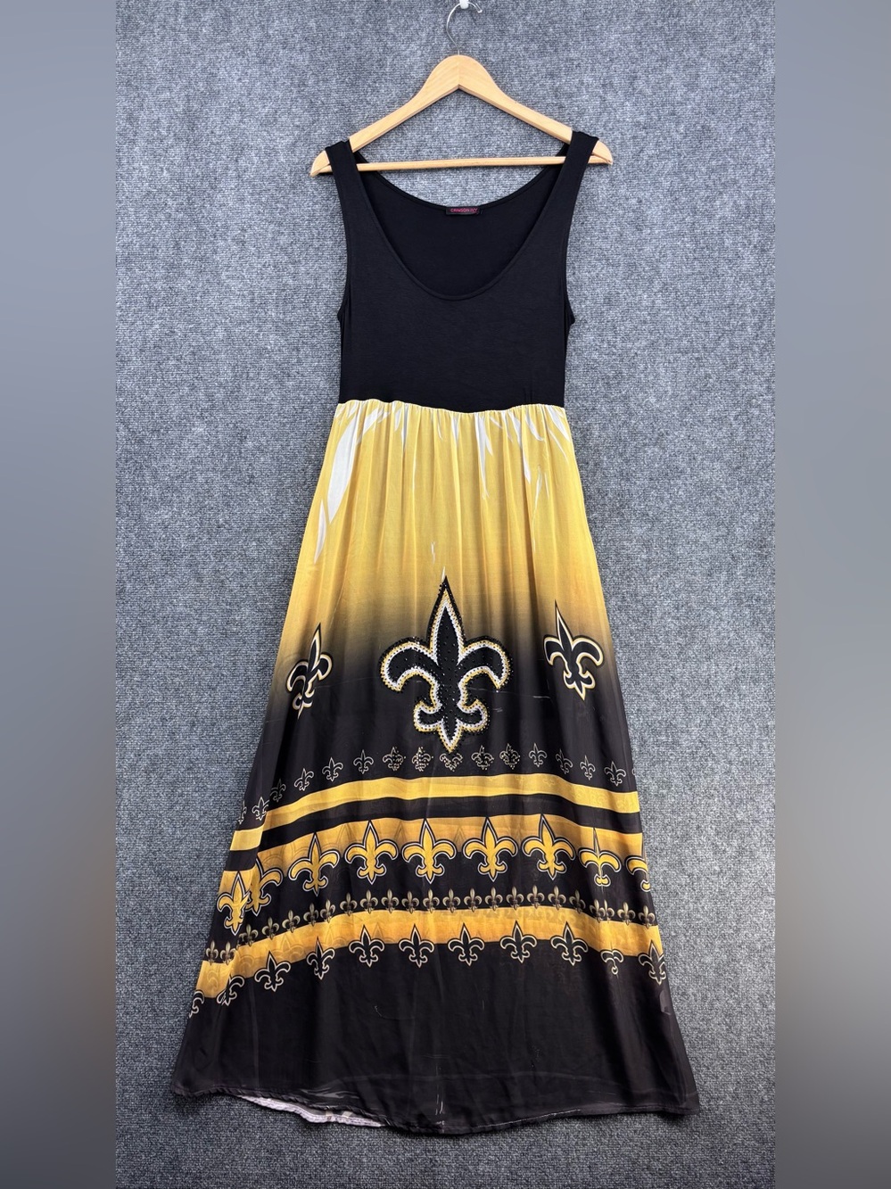 New Orleans Saints Game Day Flowy Sleeveless Maxi Dress Womenâs M Made In USA
